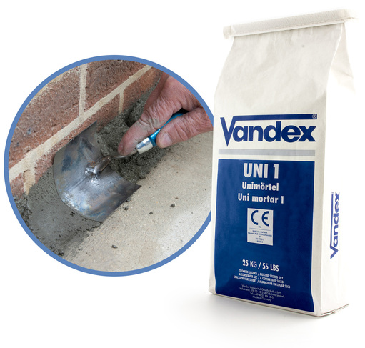A 25kg of Vandex Uni1 Waterproofing repair mortar