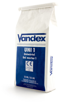 A 25kg of Vandex Unimortar 1 repair mortar