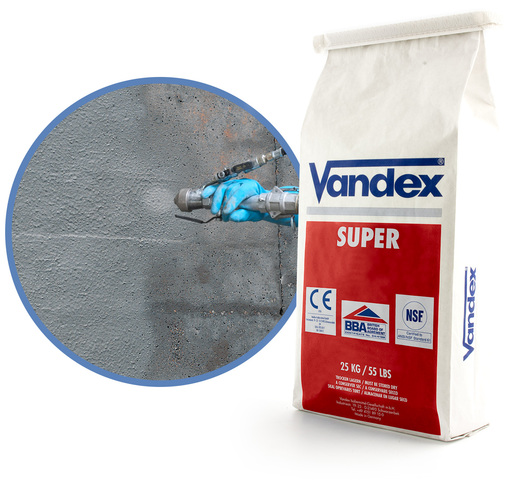 A 25kg of Vandex Super Crystalline Concrete Waterproofing