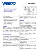 Vandex Unimortar 1 Datasheet