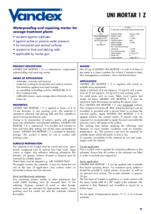 andex Unimortar 1 Z Datasheet