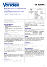 Vandex Unimortat 2 Datasheet