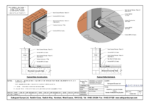 Details showing the internal waterproofing of an underground structure such as a lift pit or basement