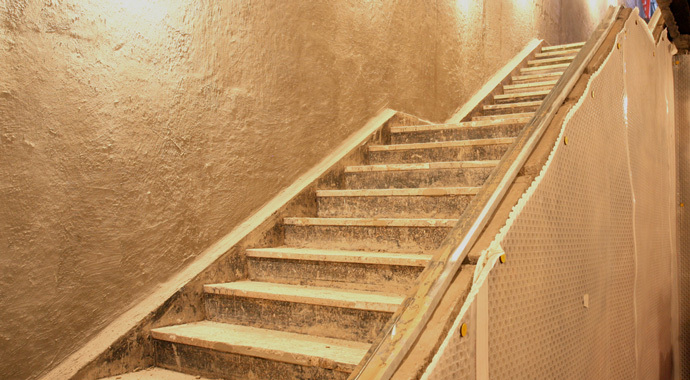 Waterproofing of the basement staircase